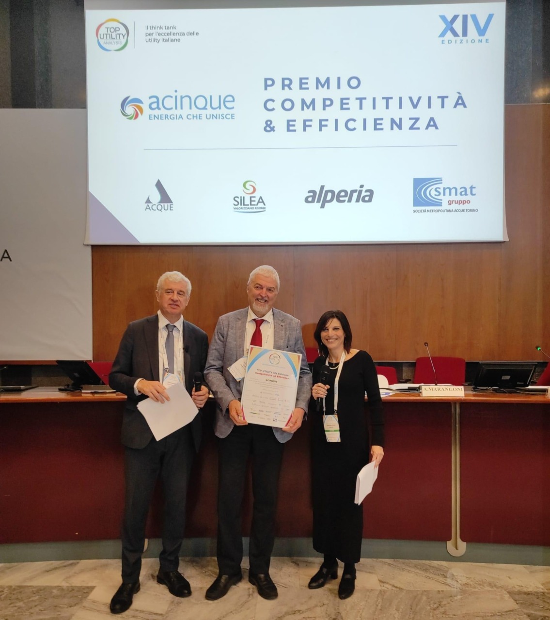 Acinque premiata tra le aziende d’eccellenza