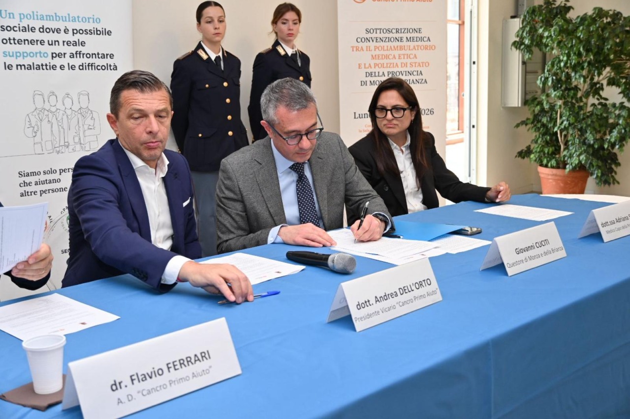 Sottoscritta una convenzione tra Questura e Poliambulatorio Medica Etica
