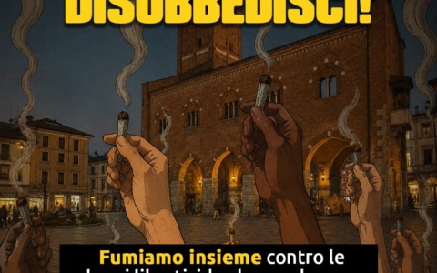 Radicali Italiani accendono una canna contro le leggi liberticide a Monza