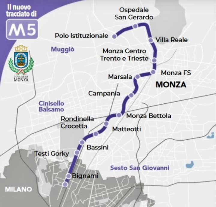 Registrato il decreto per il prolungamento della M5 fino a Monza
